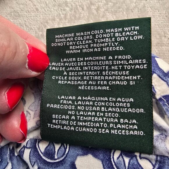 Ralph Lauren Blue White Pillowcase Set Tamarind Bird Pillow Sham Luxury Standard - Picture 9 of 12